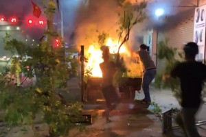 Đồng Nai: bị thổi nồng độ cồn, "ma men" đốt xe CSGT